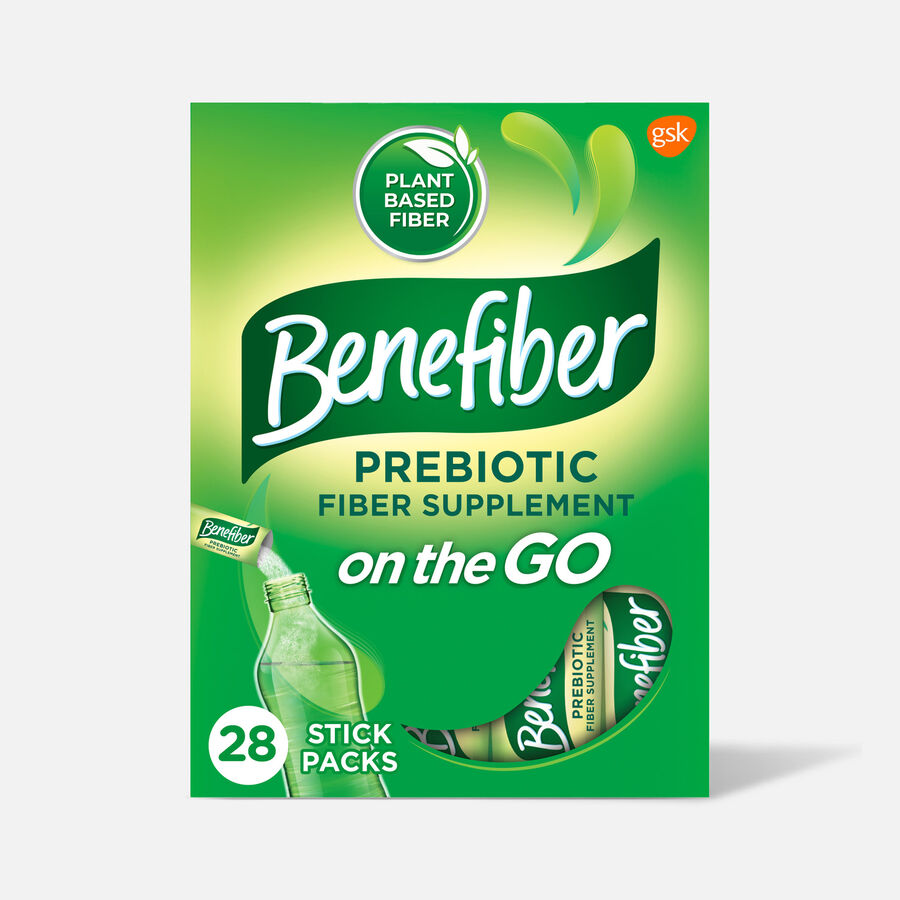 Benefiber On The Go Prebiotic Daily Fiber Supplement Powder Sticks, For Digestive Health, Unflavored, 28 ct., , large image number 0