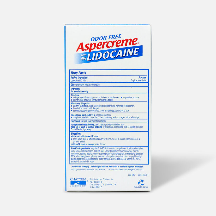 Aspercreme No Mess Roll-On with 4% Lidocaine, 2.5 fl oz., , large image number 1