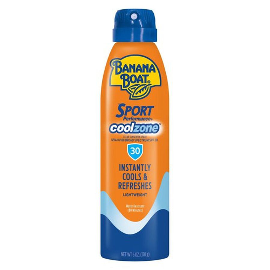 Banana Boat Sport Performance Cool Zone Clear Sunscreen Spray SPF 30, 6.0 oz., , large image number 0