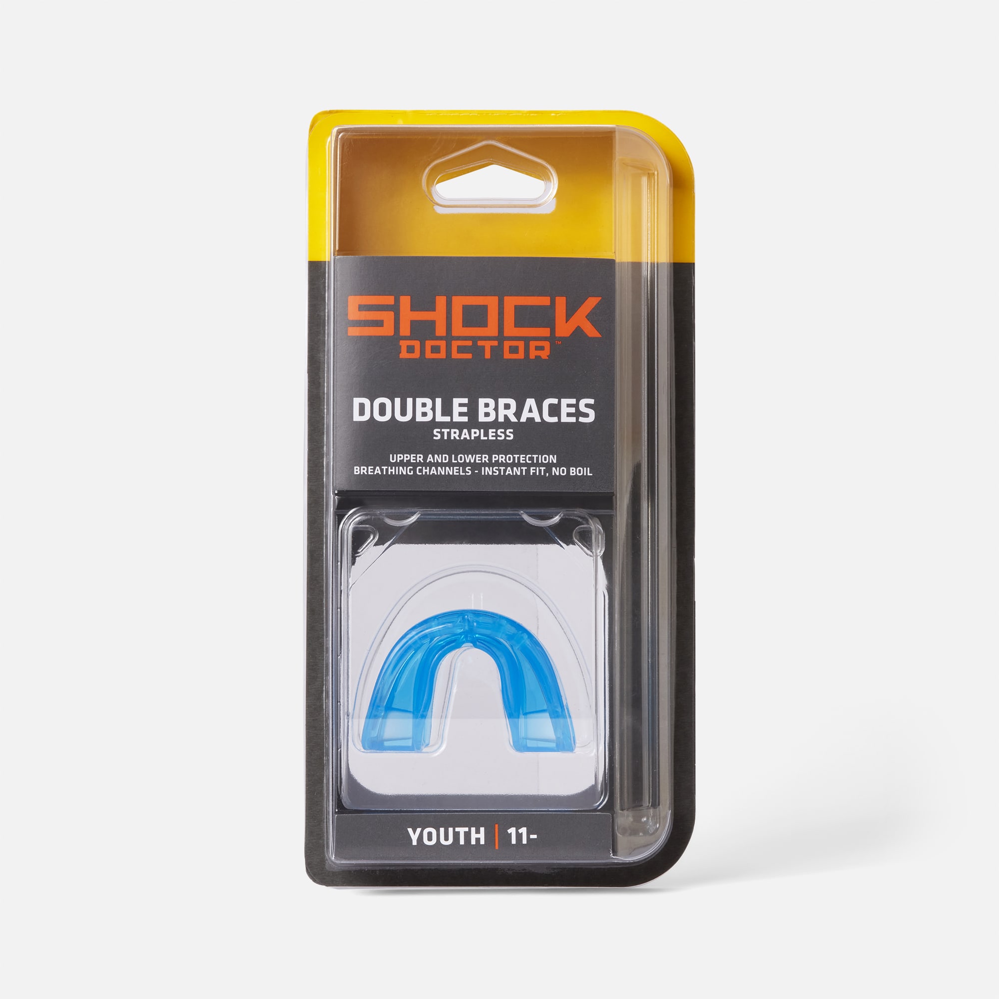 Shock Doctor Braces Strapless Mouthguard Blue Adult 4100a for sale online 