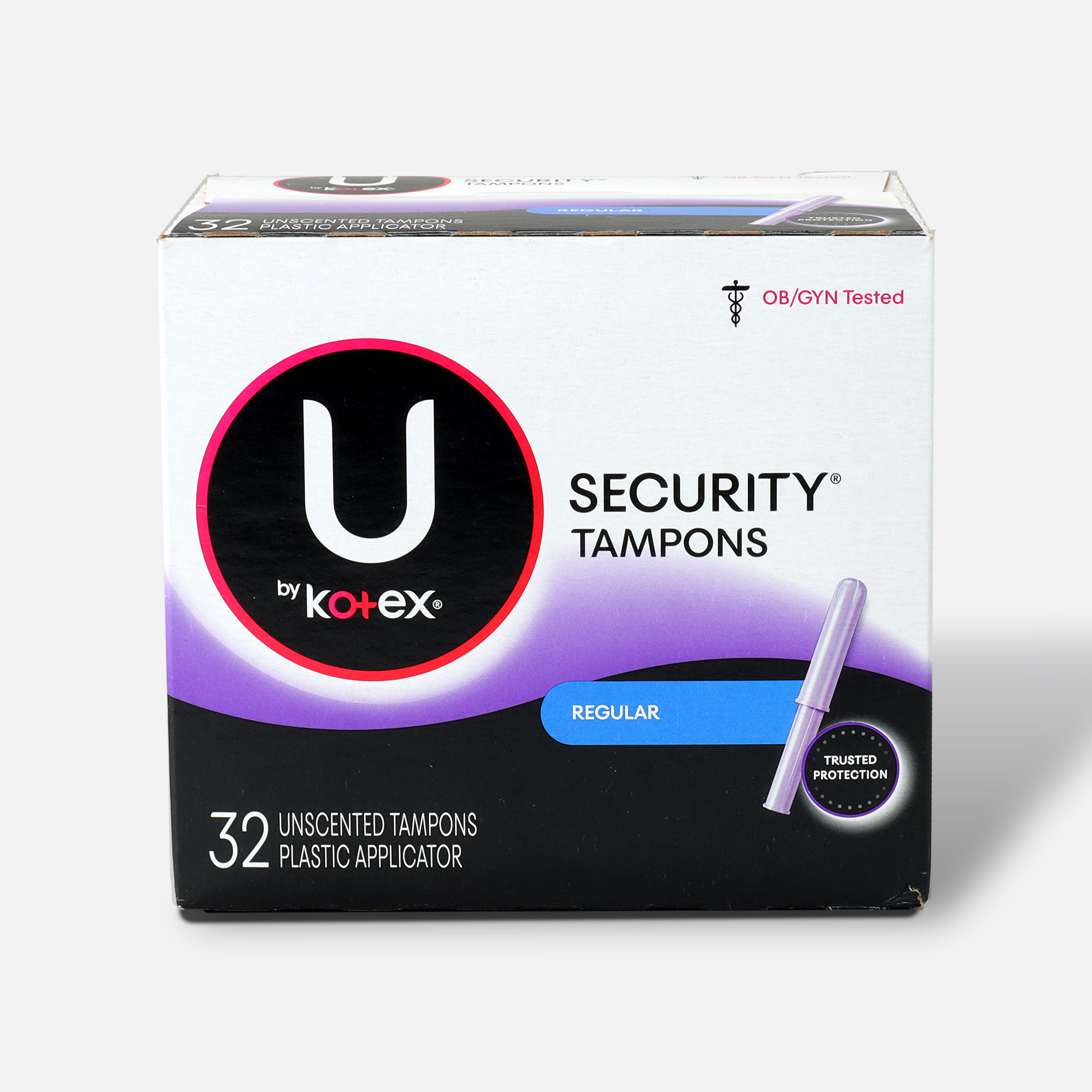 U By Kotex Security Tampons Regular Absorbency Unscented